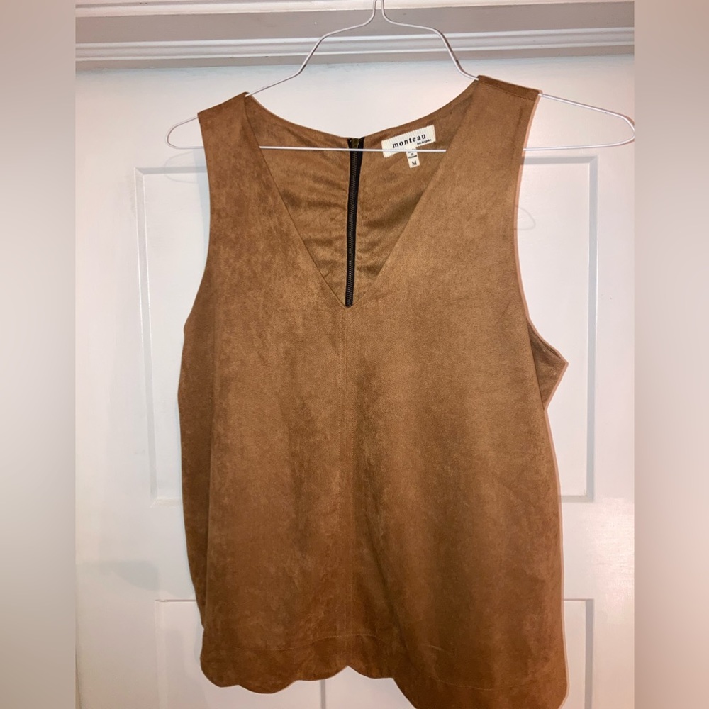 Faux Suede Boho / Festival blouse - tank